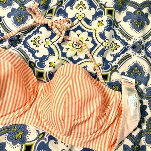 ASOS Swim Peach Stripe Bikini Top